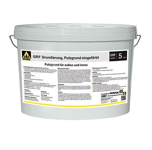 Grundierung, Putzgrund weiß GRW; Grundierung, Putzgrund eingefärbt GRF