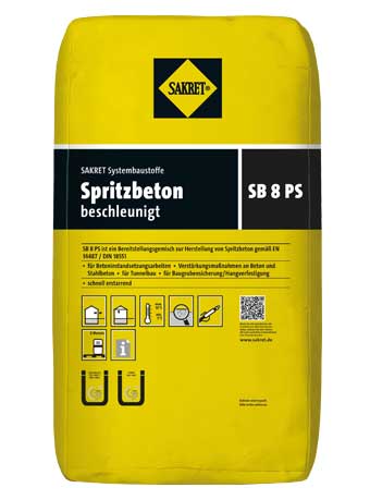 Spritzbeton beschleunigt SB 8 PS
