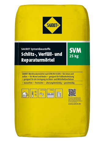 Schlitz-, Verfüll- und Reparaturmörtel SVM