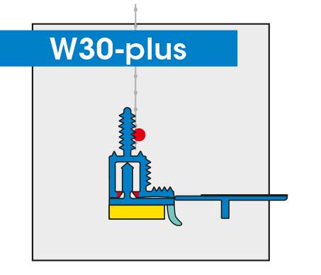 W 30 + Teleskop-Gewebeleiste IDEAL-plus mit Gewebe und Lippe 12,5 cm