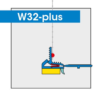 W 32 + Gewebeleiste MILANO mit Schutzlippe aus TPE Gewebe 12,5 cm