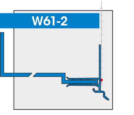 W 61-2 Sockelschiene SOLI-TEX-DUE, Wassernase aufgesteckt