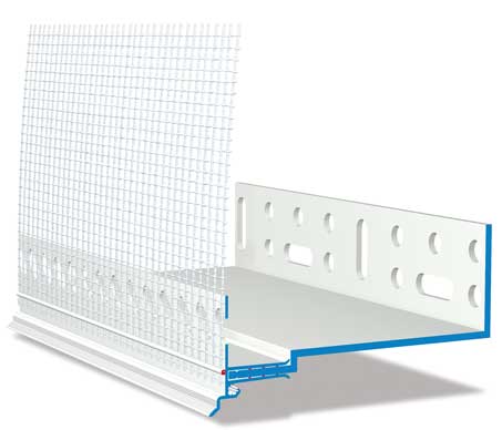 W 61-2 Sockelschiene SOLI-TEX-DUE, Wassernase aufgesteckt