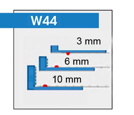 W 44 Abschlussprofil DECO-TEX mit Aufkantung