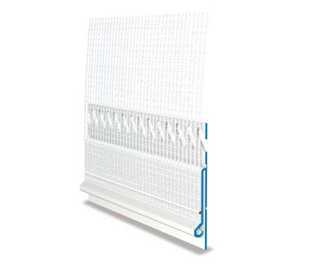 W 45 Blechanschlussprofil FIN-TEX gerade mit Gewebe