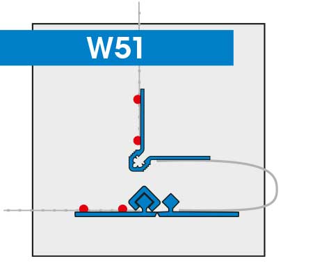 W 51 Dehnfugenprofil DUO-TEX, Ecke
