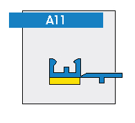 A 11 MINI Anputzleiste ohne Gewebe