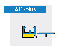 A 11 MINI plus Anputzleiste mit Schutzlippe