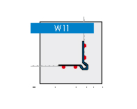W 11 Gewebeeckwinkel codiert